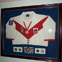 USA ID Boise 1112North7th 2000FEB18 ComputerRoom 001  I got my 1995 West's Rugby League premiership winning jumper framed and hung in the computer room. : 2000, 7011 West Ashland, Americas, Boise, Computer Room, February, Fitzy's Poverty Palaces, Idaho, Interior, North America, USA